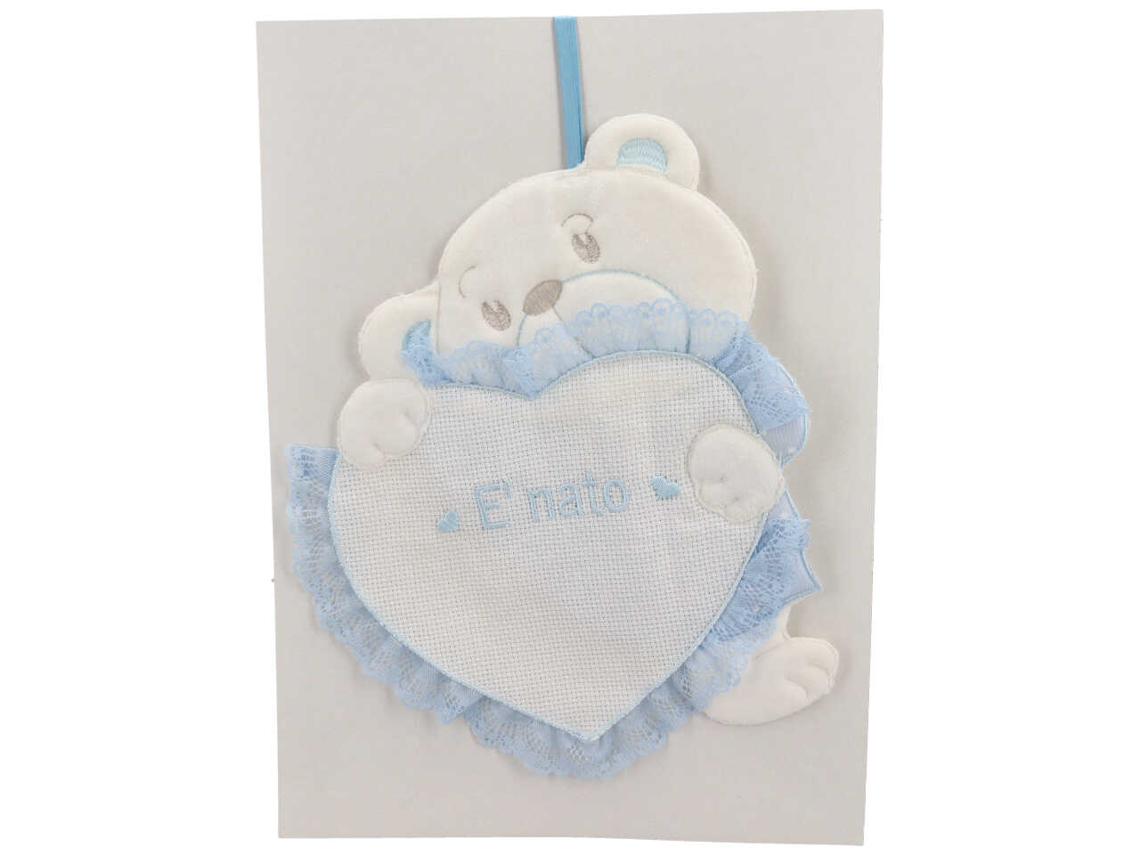 FIOCCO NASCITA ORSETTO CUORE CIELO FCN1022-001