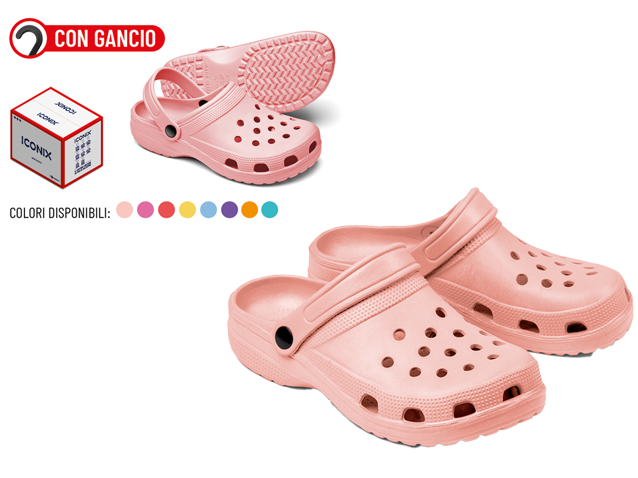 SABOT DONNA ICONIX C/GANCIO TG36/41 ASS. FDEVA02GA