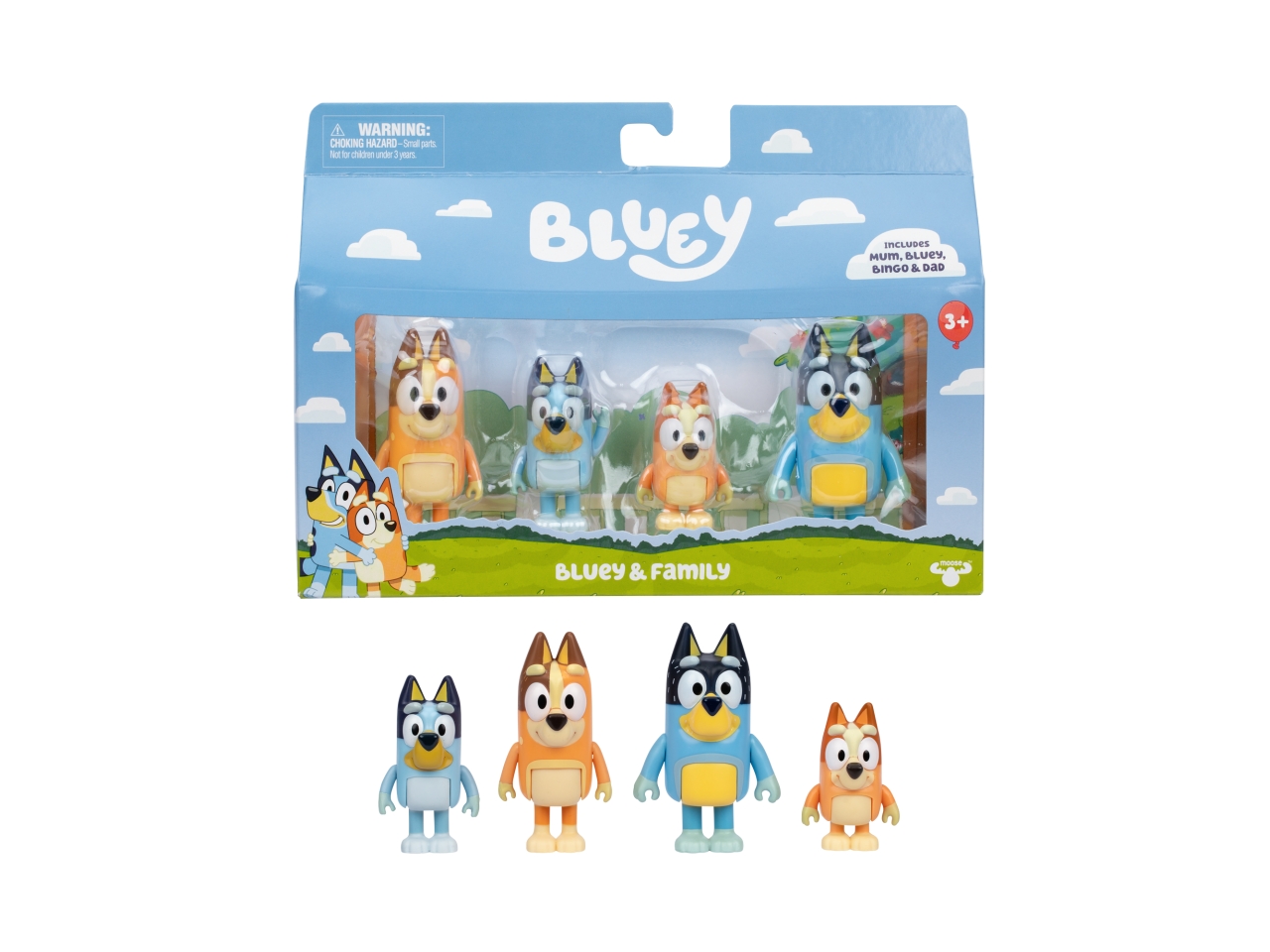 BLUEY ACTION FIG 4-PACK FAMILY 23X16X6CM 21739902