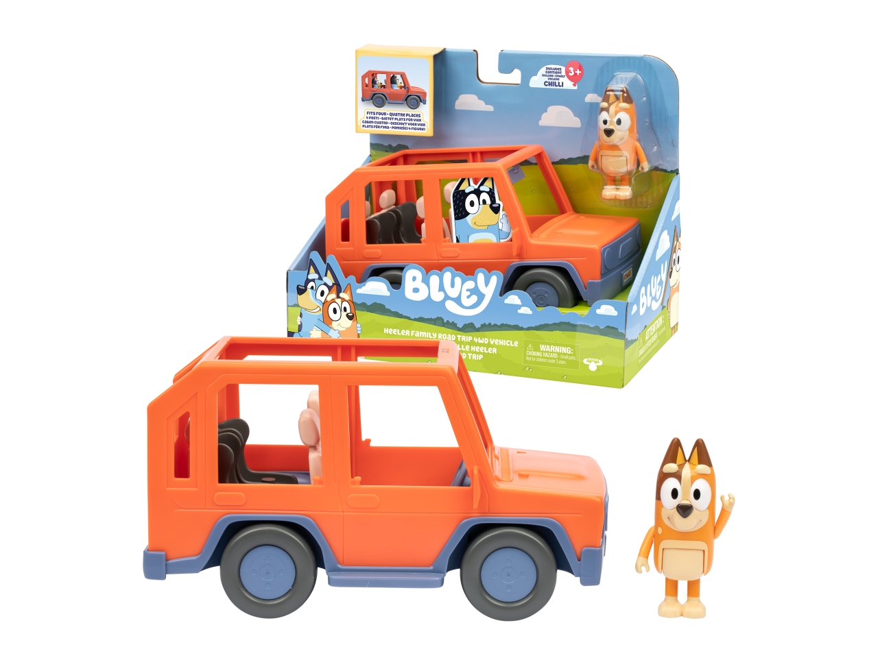 BLUEY JEEP C/CHILLI 25X20X13CM 21739706