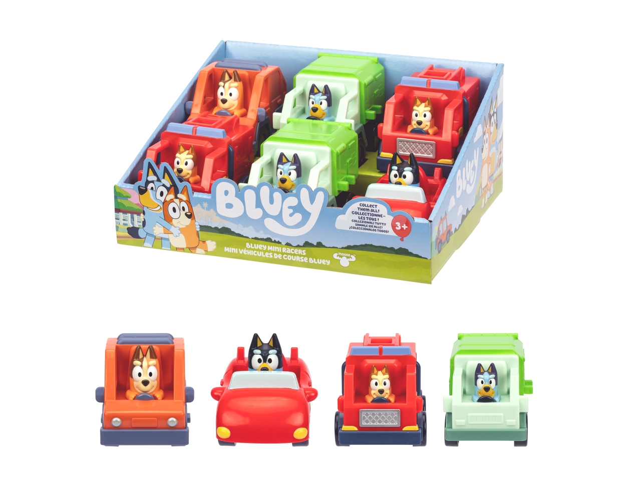 BLUEY MINI RACERS AST CDU 6PZ 6X7X10CM 21739903