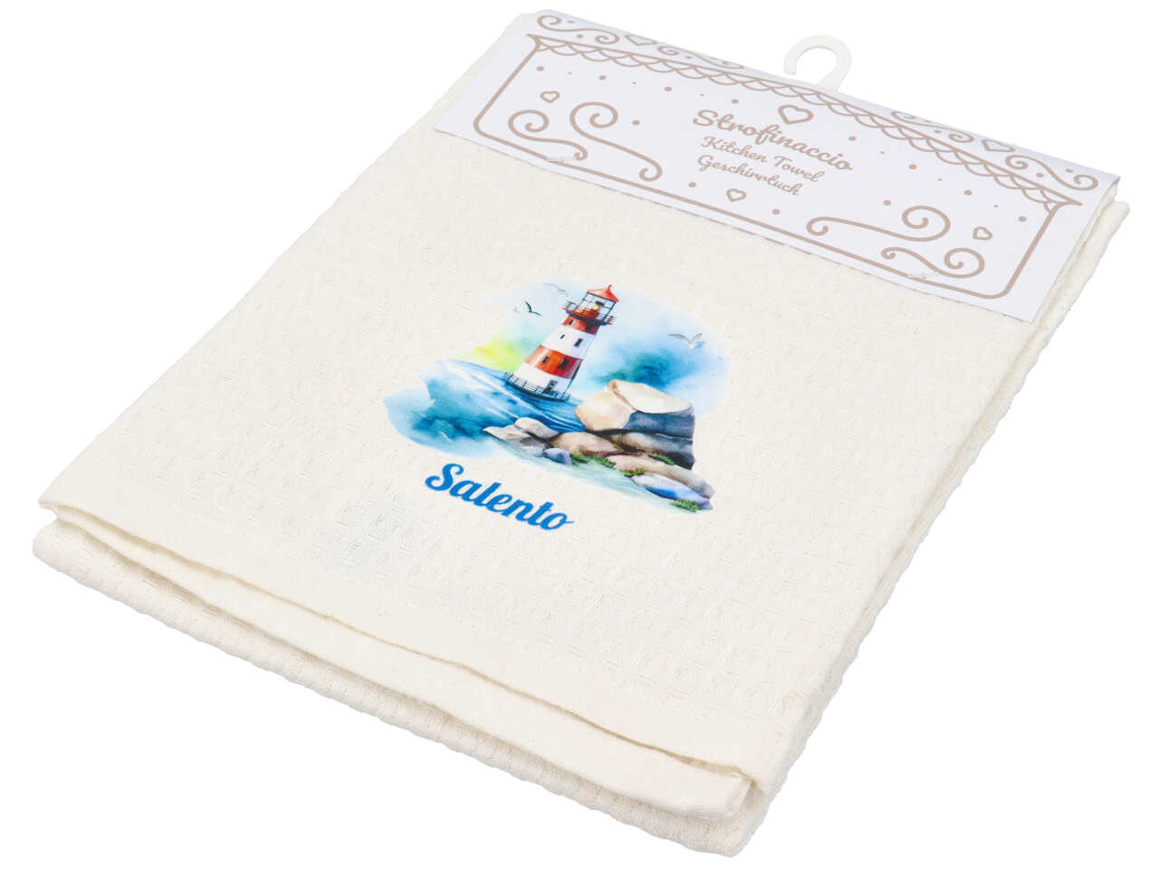 STROFINACCIO COTONE BIANCO STAMPA FARO STROFINACCIO COTONE BIANCO STAMPA FARO