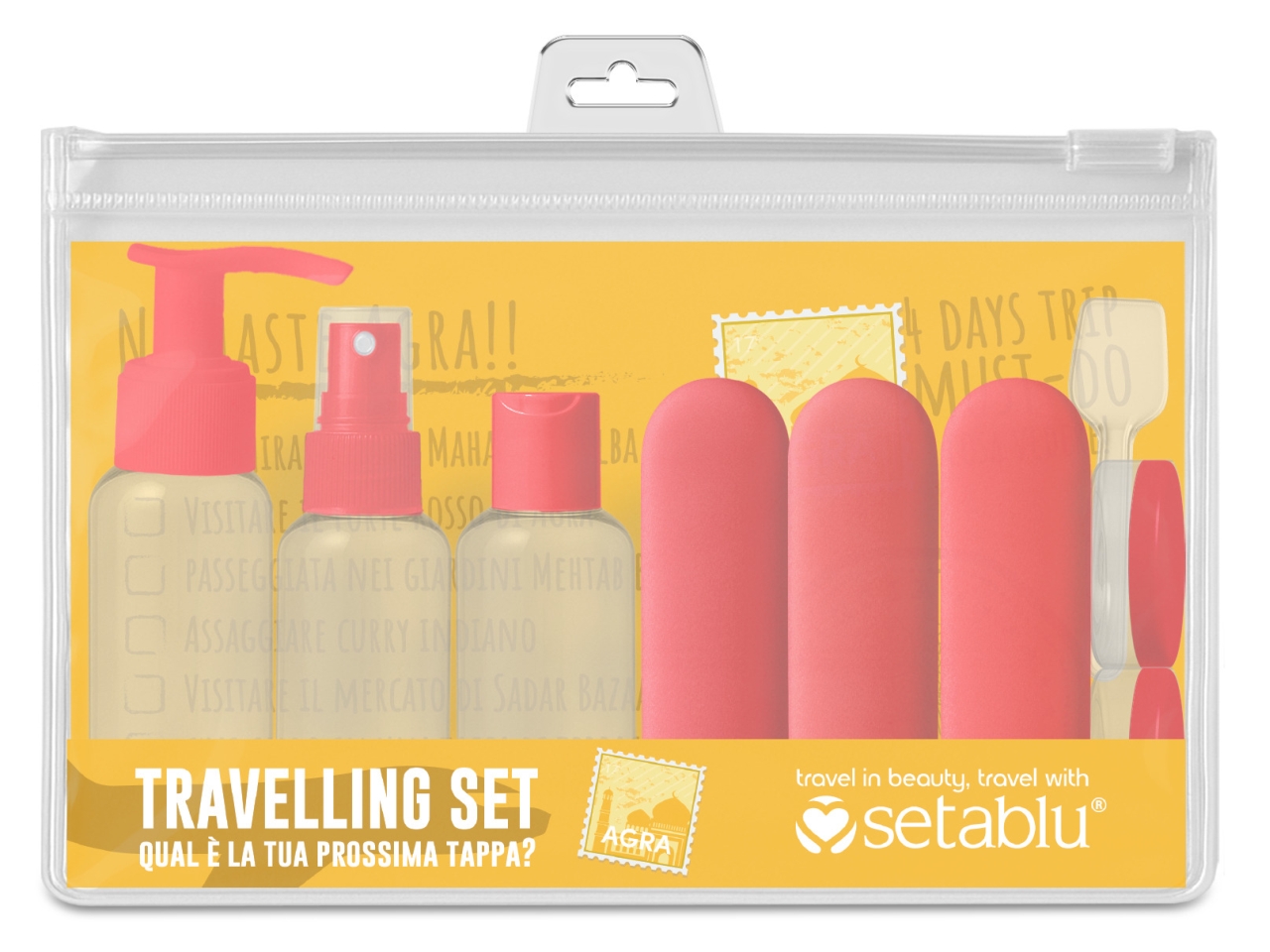 KIT FLACONI DA VIAGGIO 10 PEZZI + ETICHETTE 62527