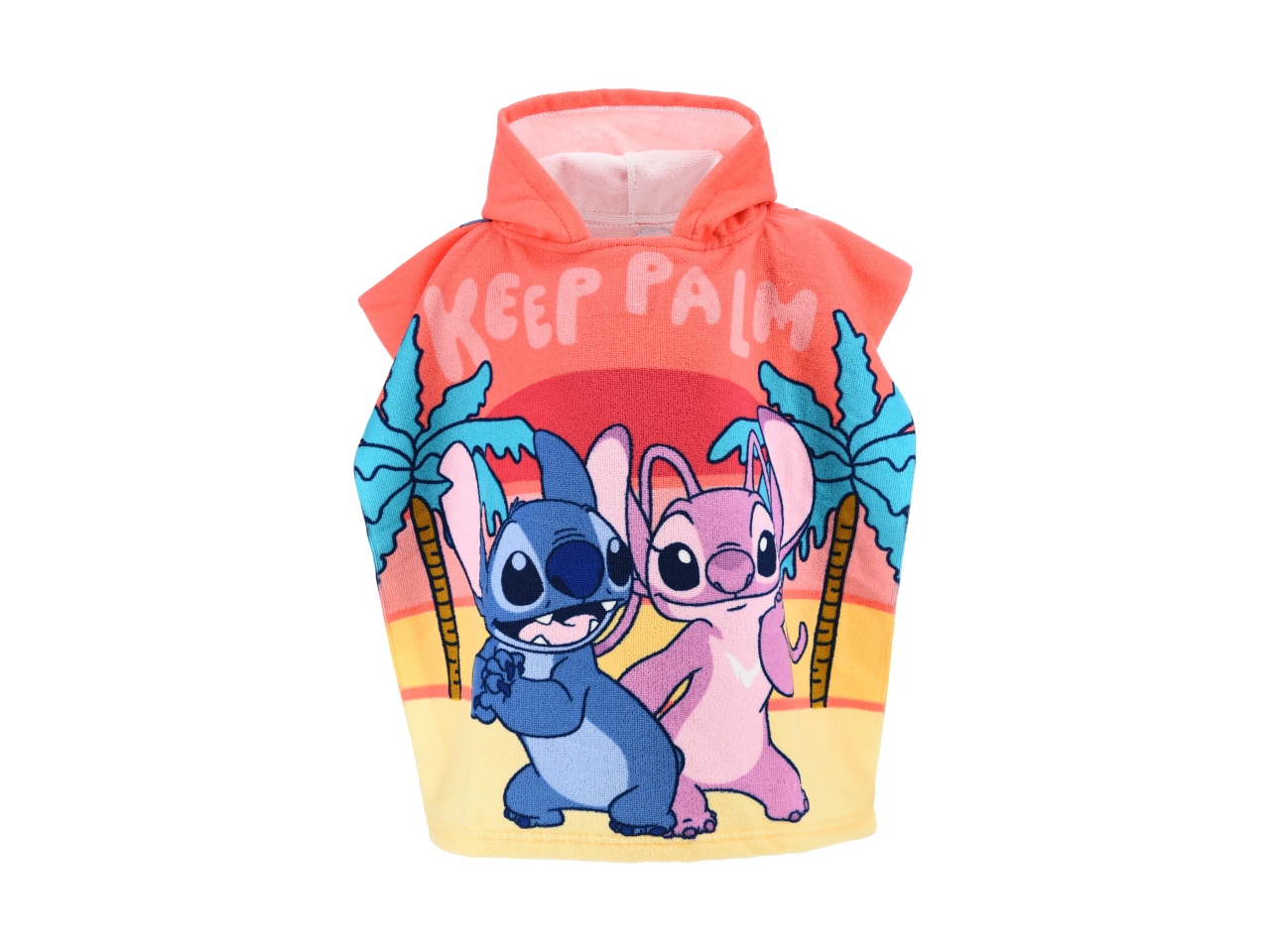 LILO E STITCH ASCIUGAMANO PONCHO ROSA EZ18076