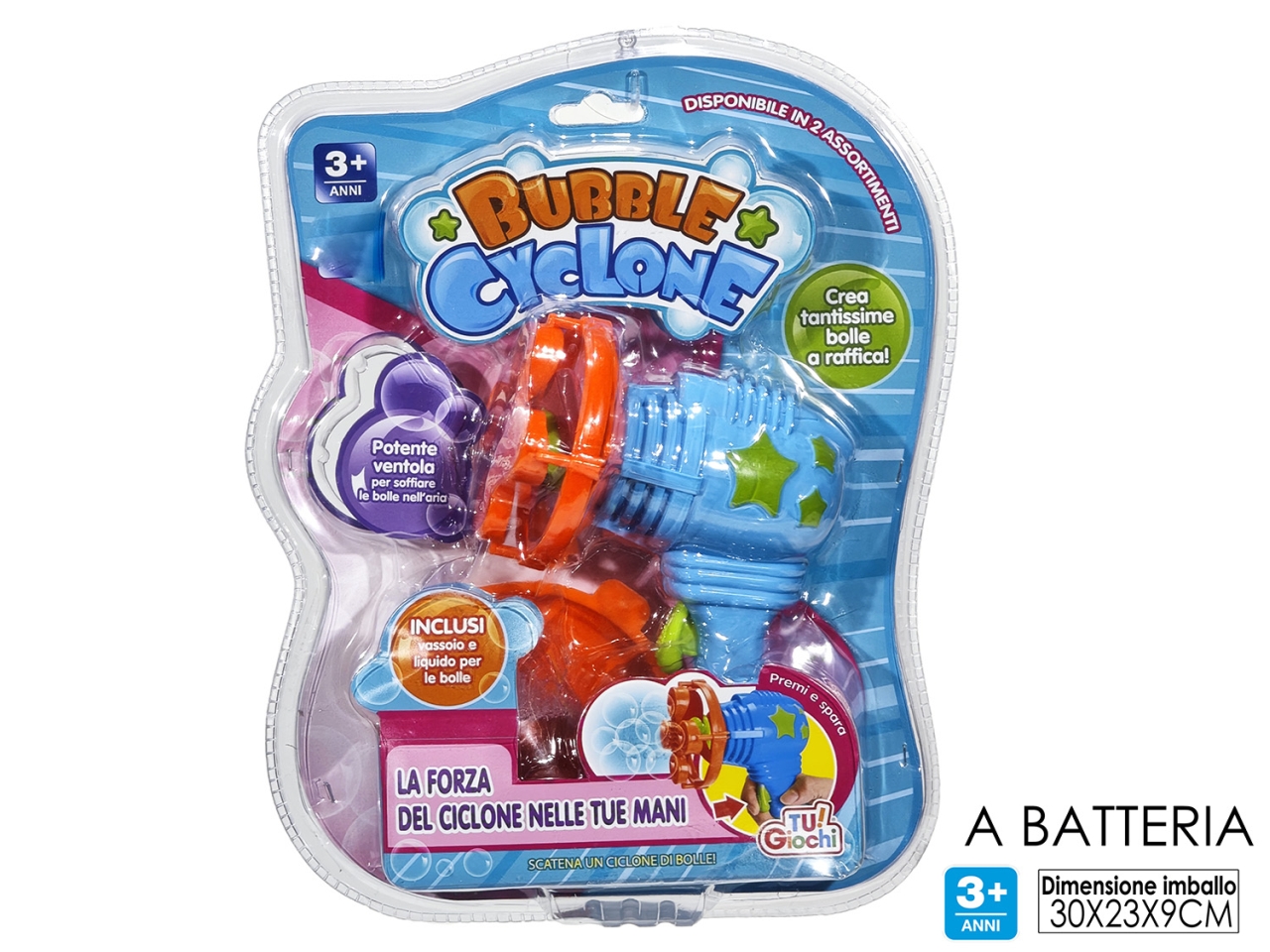 PISTOLA SPARA BOLLE DI SAPONE 2ASS 104547