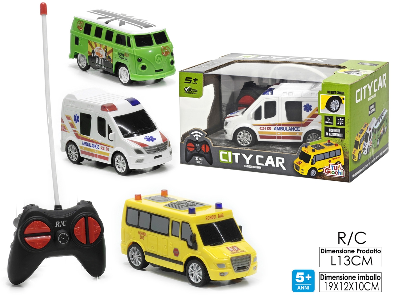 VEICOLO R/C LUMINOSO 3ASS 104578