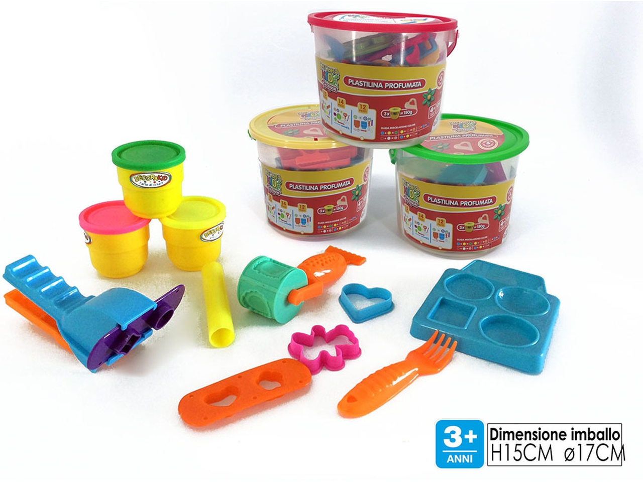 DECORA KID PLASTILINA PROF 3 VASETTI 3ASS 121709 DECORA KID PLASTILINA PROF 3 VASETTI 3ASS 121709