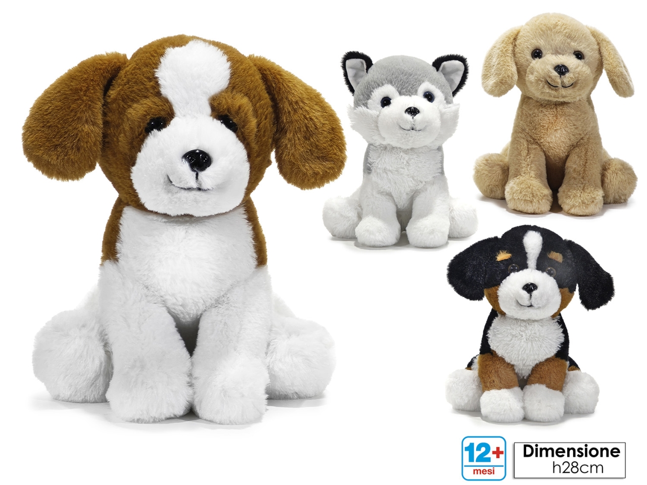 PELUCHE MORBIDOSI CANE H28CM 4ASS 722703 PELUCHE MORBIDOSI CANE H28CM 4ASS 722703
