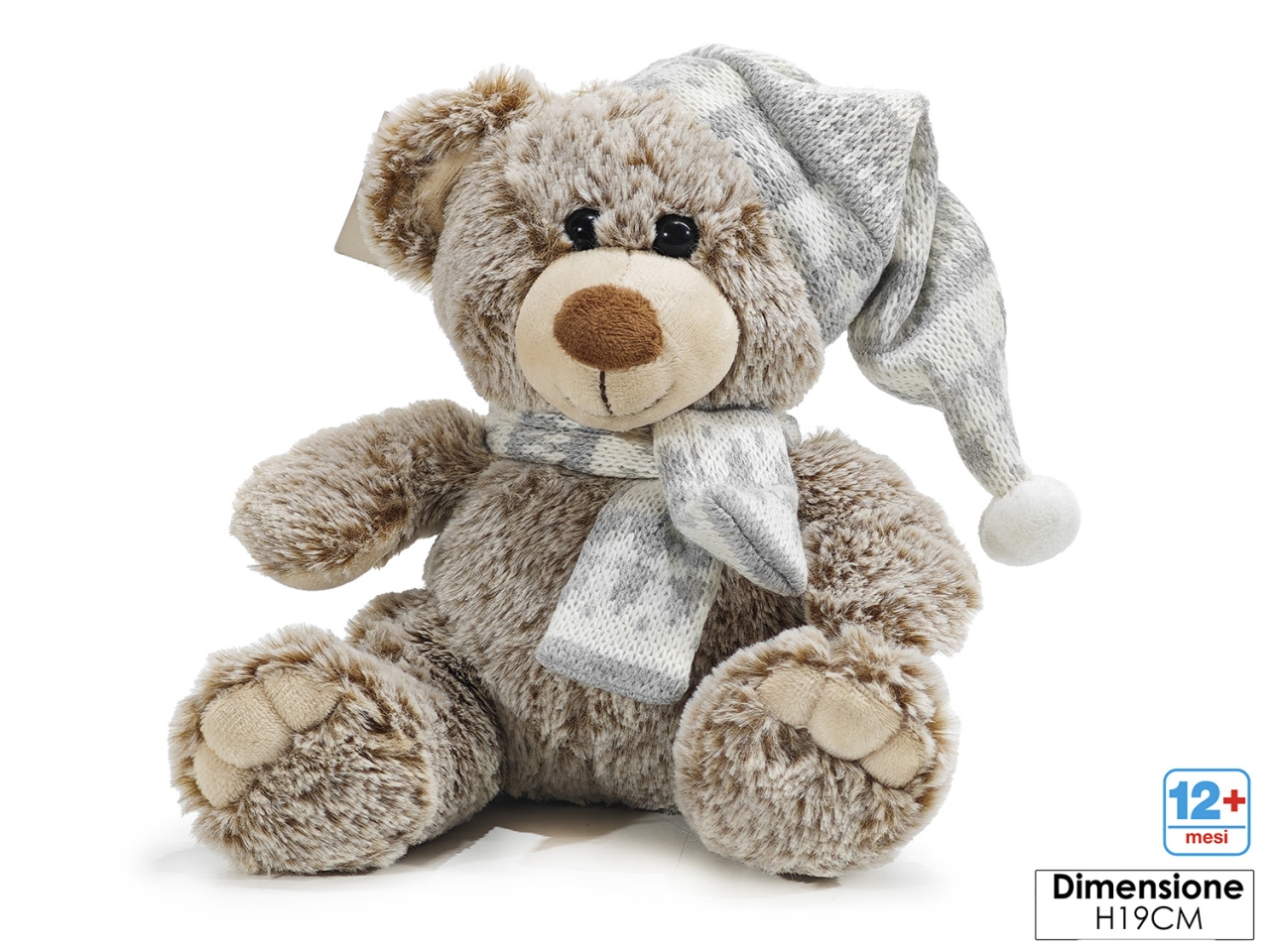 PELUCHE MORBIDOSI ORSO H19CM GRIGIO 722908 PELUCHE MORBIDOSI ORSO H19CM GRIGIO 722908