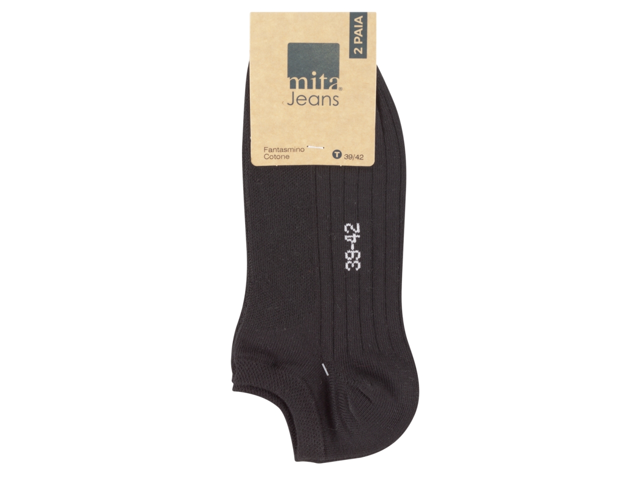 CALZA FANTASMINO UOMO2 PAIA NERO 43/46 MTJ375N43