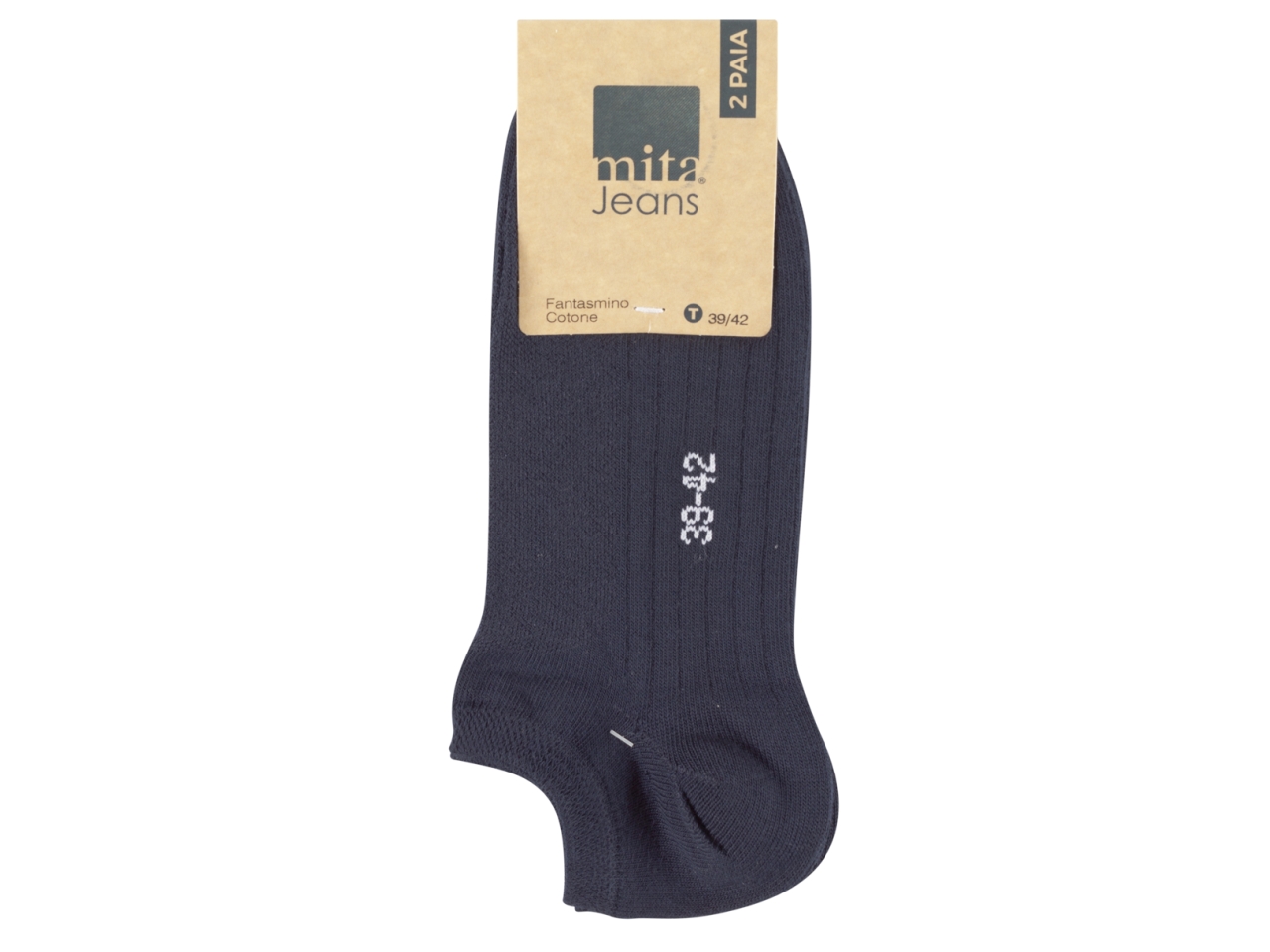 CALZA FANTASMINO UOMO 2 PAIA BLU 43/46 MTJ375BL43