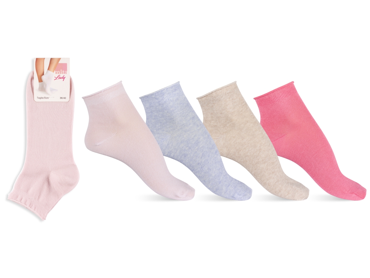 MINICALZA DONNA 1 PAIO ASSORTITO TG 36/40 MTD013