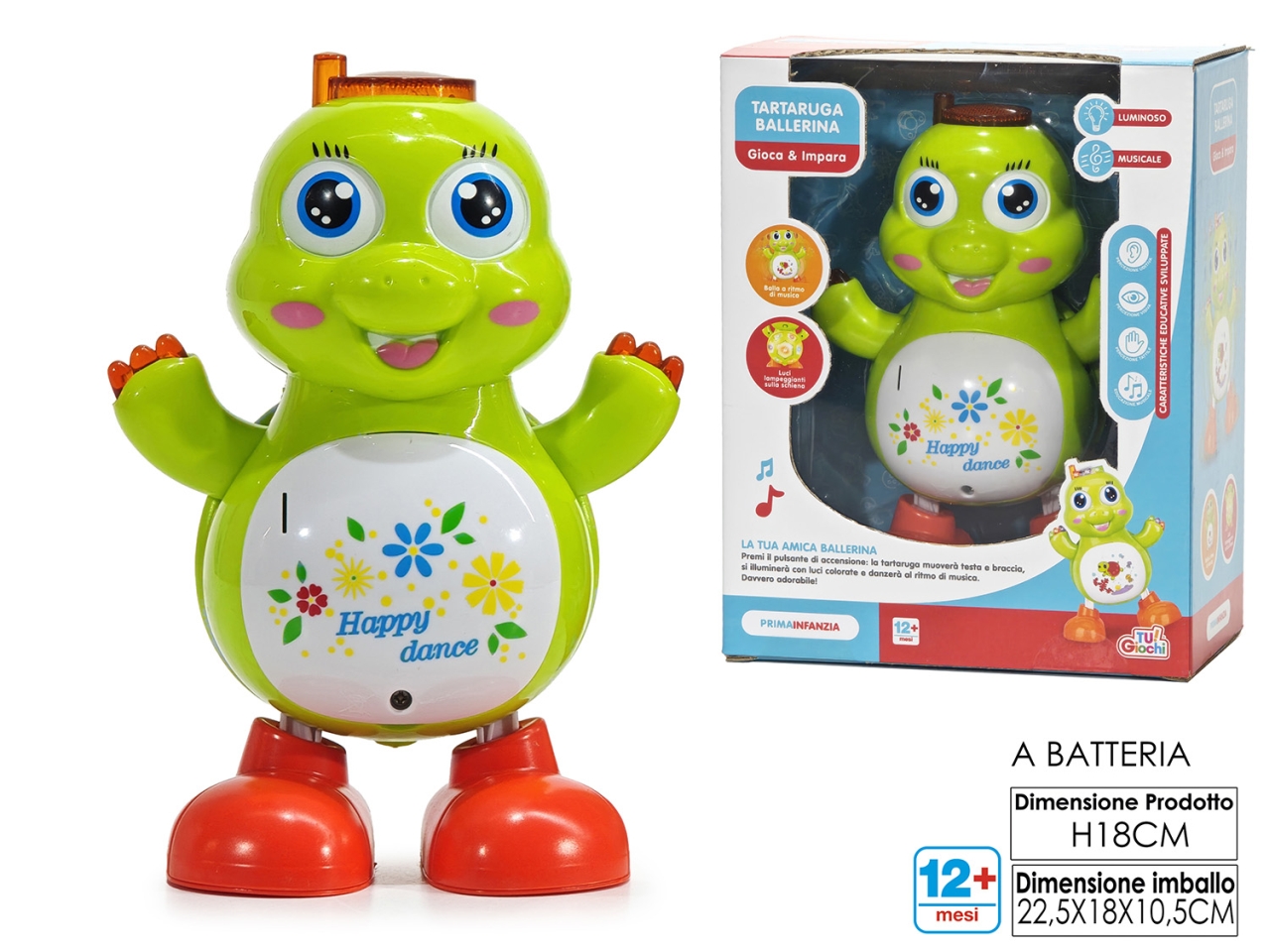 GIOCO TARTARUGA DANZA LUCI E SUONI 100008 GIOCO TARTARUGA DANZA LUCI E SUONI 100008