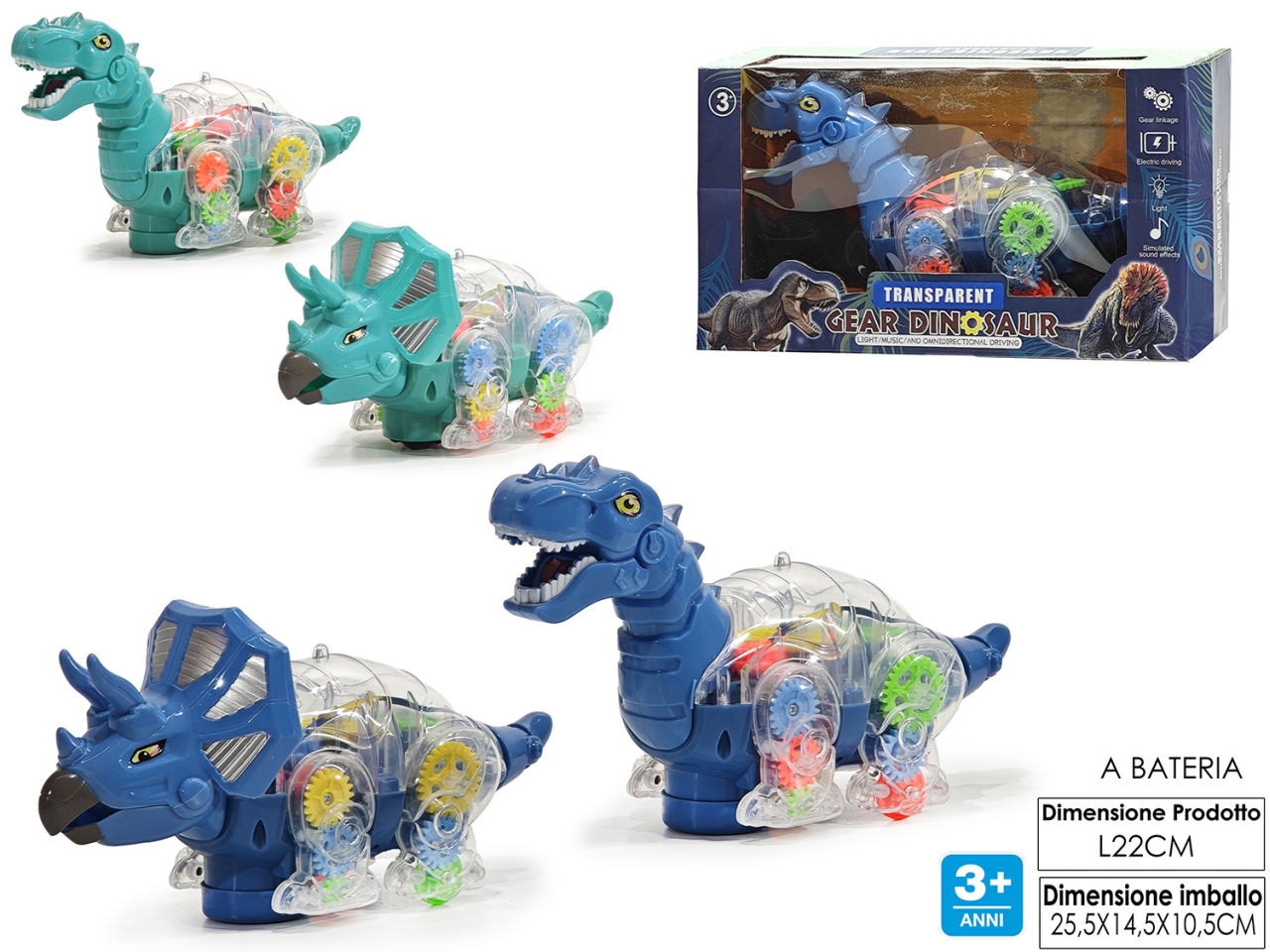 DINOSAURO LUCI SUONI MOVIMENTO 4ASS 100338 DINOSAURO LUCI SUONI MOVIMENTO 4ASS 100338