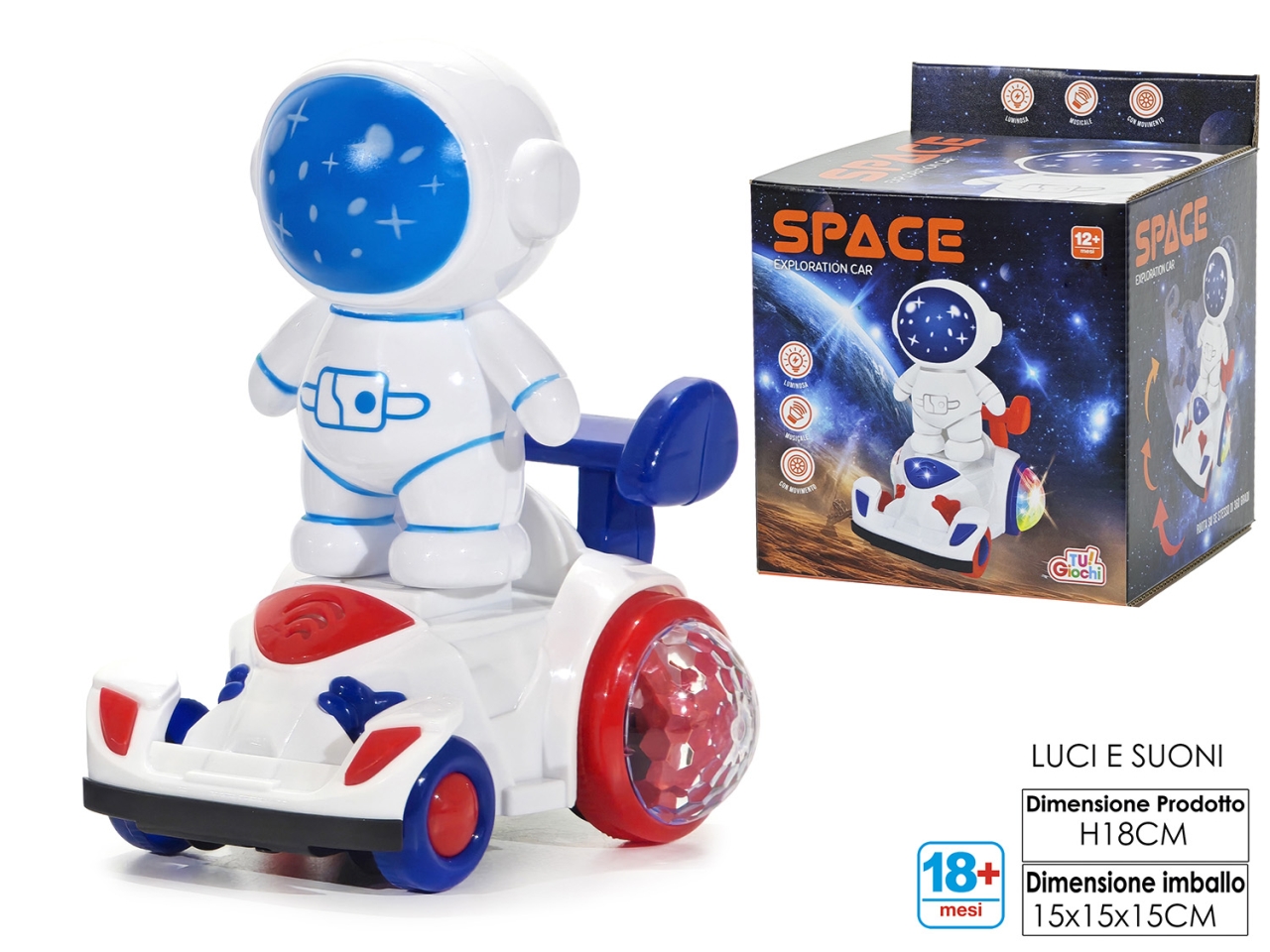 GIOCO AUSTRONAUTA LUCI SUONI MOVIMENTO 100639 GIOCO AUSTRONAUTA LUCI SUONI MOVIMENTO 100639