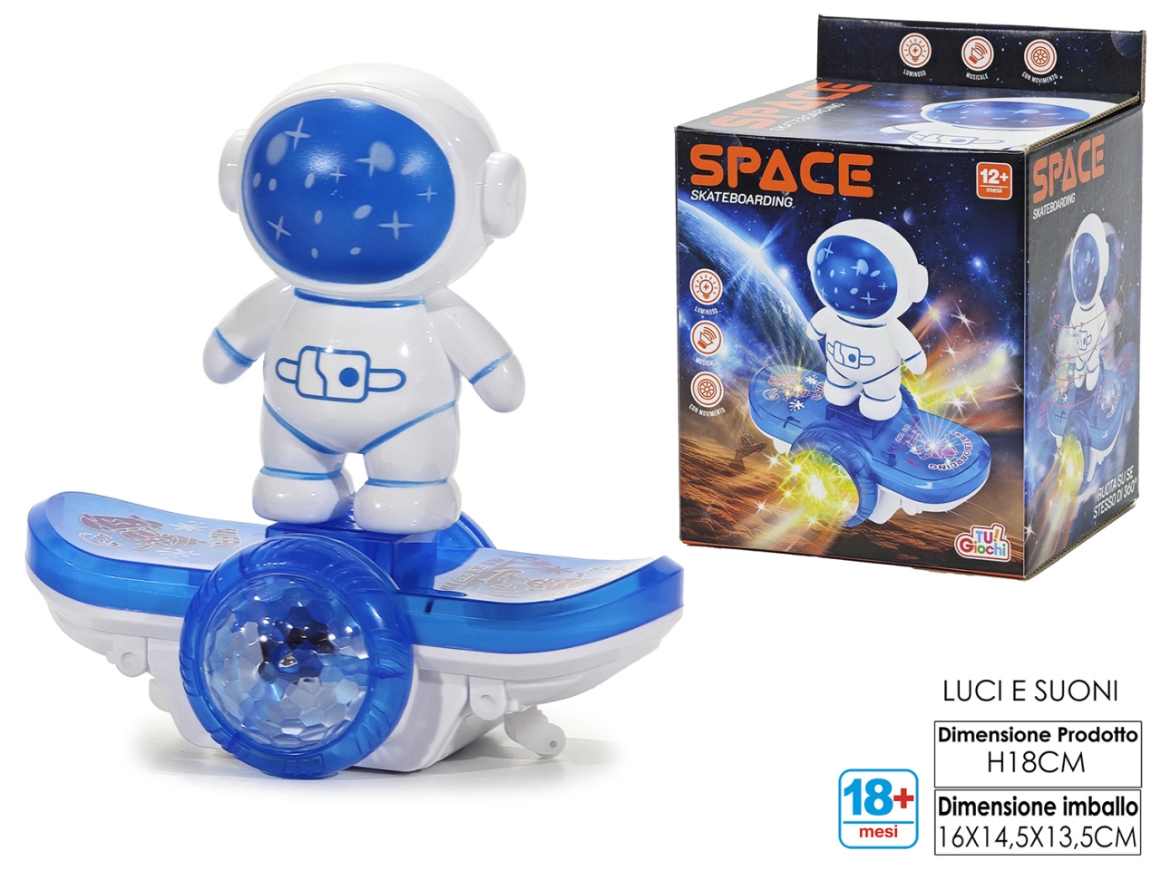 GIOCO ASTRONAUTA LUCI SUONI MOVIMENTO 100640 GIOCO ASTRONAUTA LUCI SUONI MOVIMENTO 100640