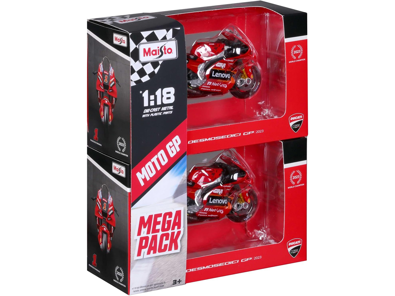 DUCATI LENOVO TEAM 2023  2 CYCLES 1:18 36375