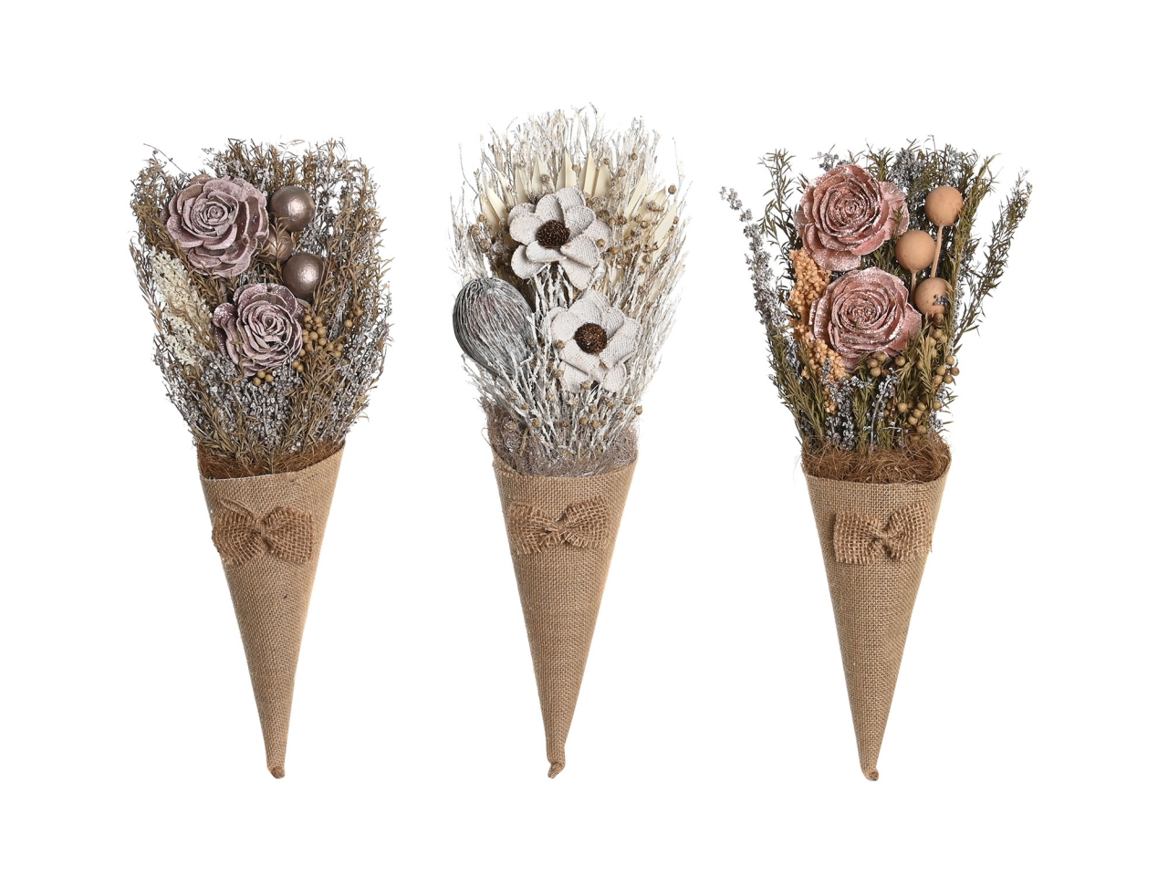 MAZZO FIORE SECCO IUTA 25X25X50CM 3 ASS. JA-205314