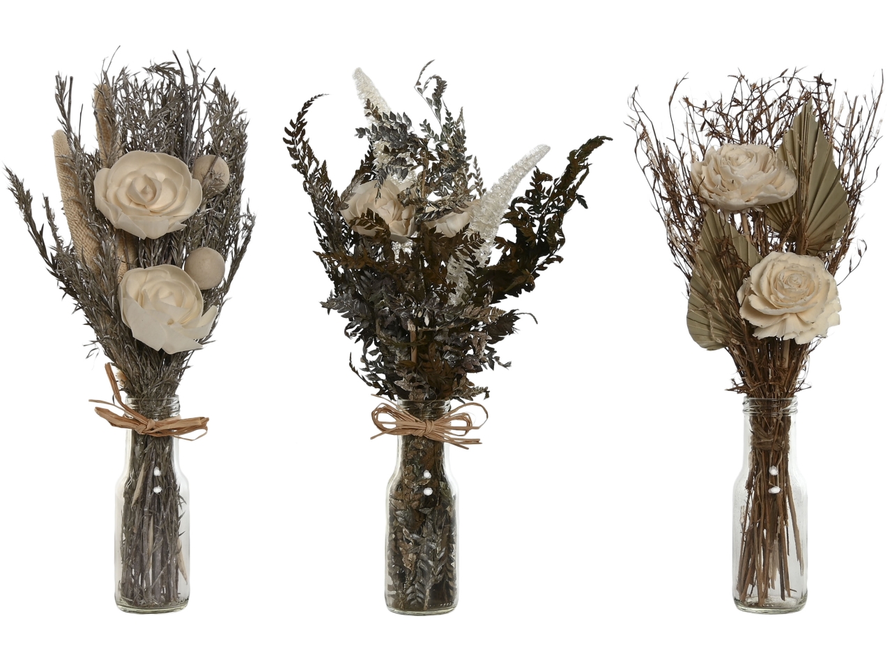 FIORE SECCO CRISTALLO 11X11X40CM 3 ASS. JA-211957