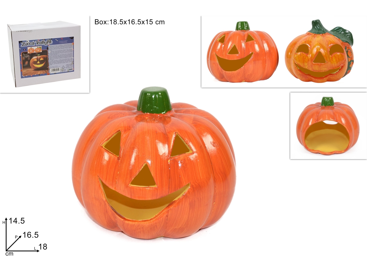 ZUCCA PORTATEALIGHT CERAMICA14,5CM ASS.XHW13000151