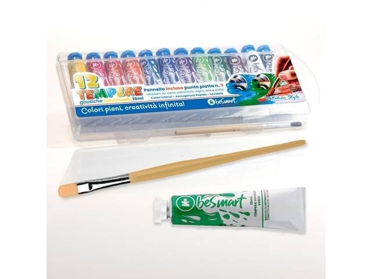 BE SMART 12 COLORI A TEMPERA 01050260
