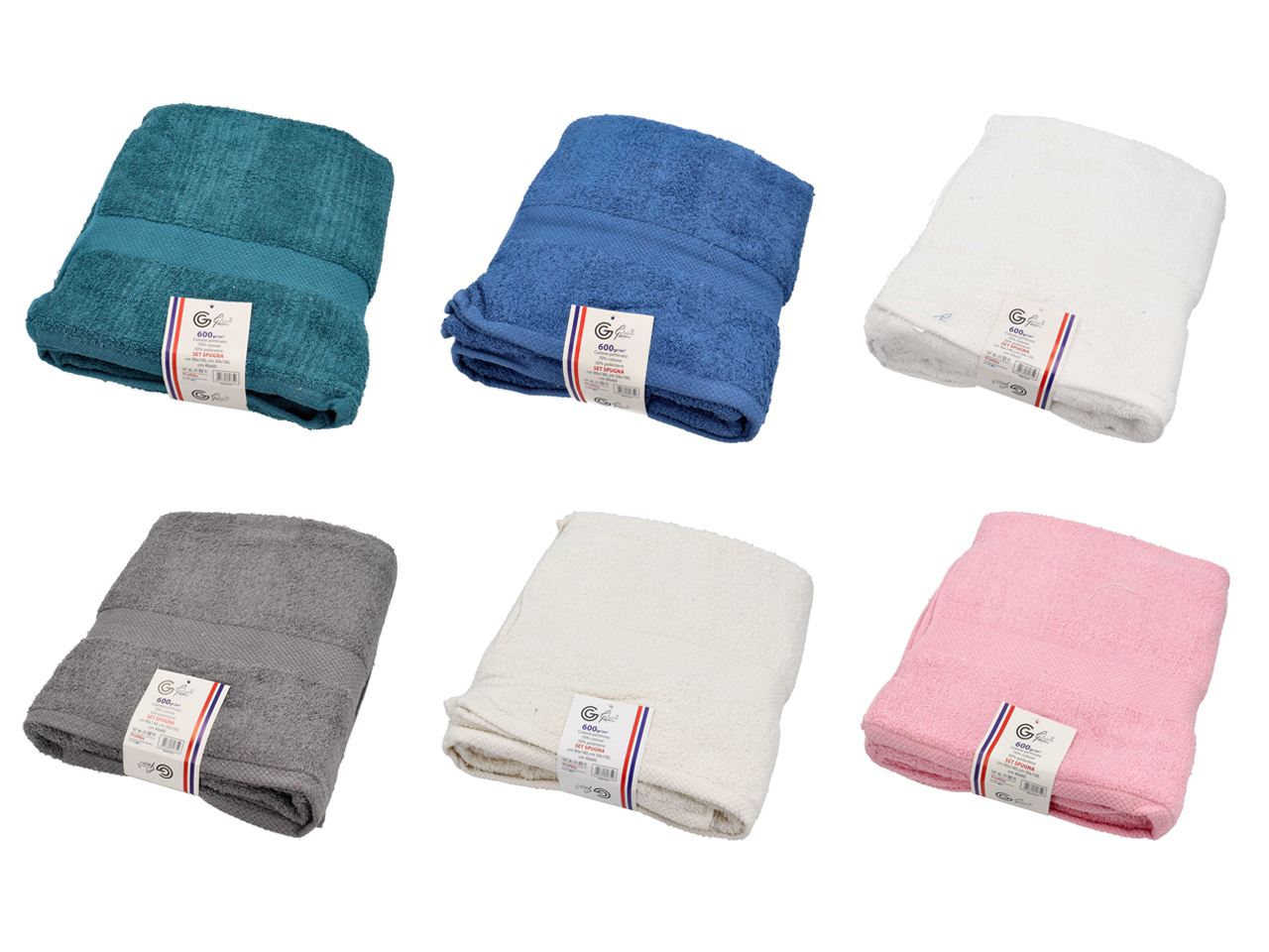 TRIS ASCIUGAMANI 600GR