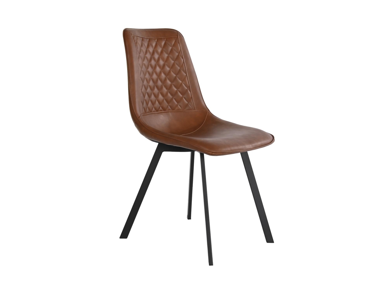 SEDIA IN METALLO PU 48X52X85CM MARRONE MB-200035