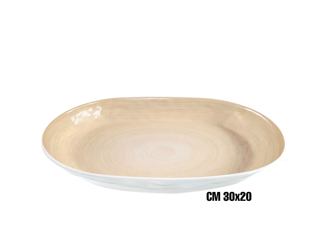 UNICOLORE VASSOIO OVALE MEL.30X20CM ME-1645-3733