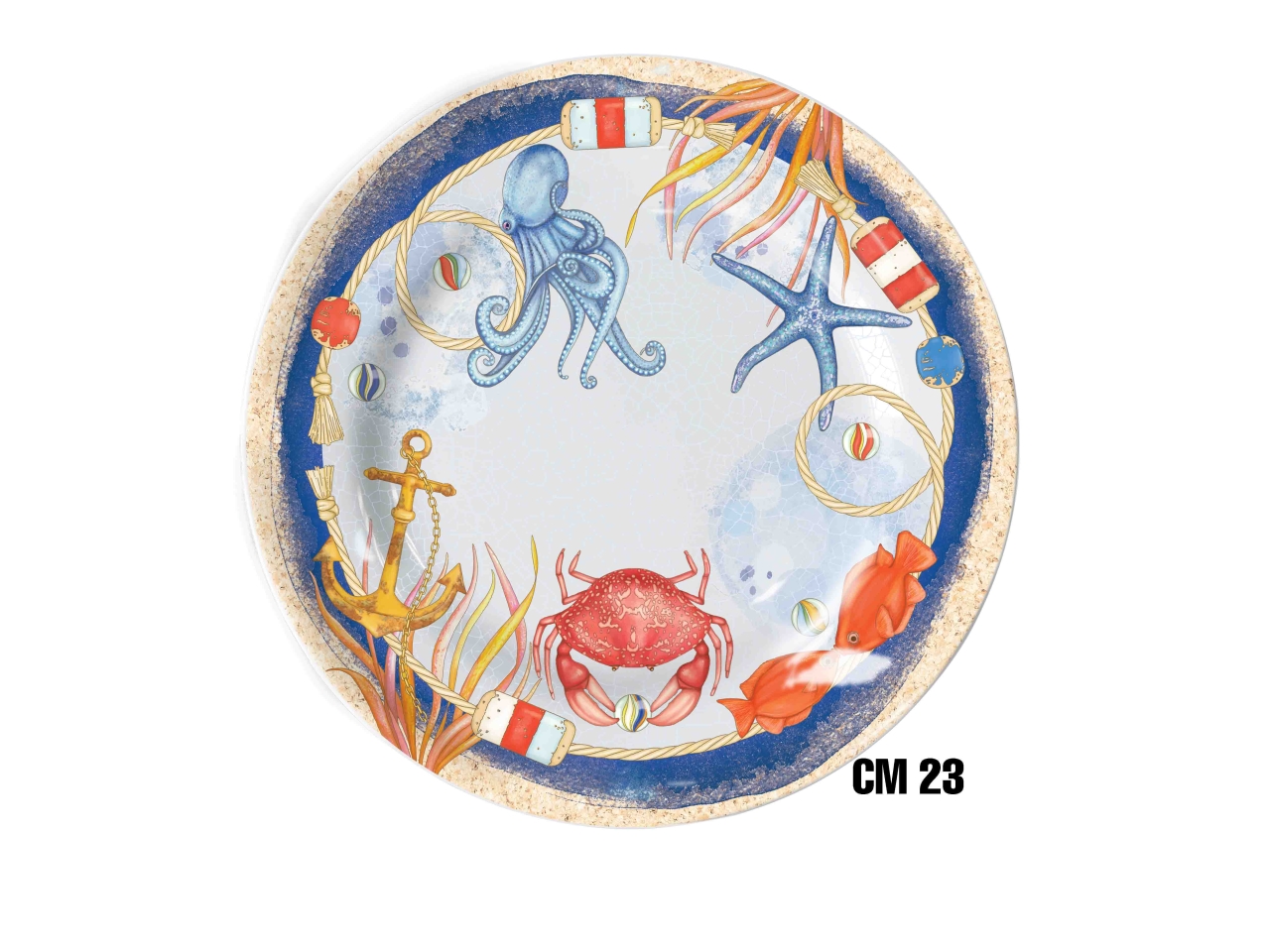 FONDO AL MARE PIATTO PIANO MEL.23CM ME-1644-3050 FONDO AL MARE PIATTO PIANO MEL.23CM ME-1644-3050