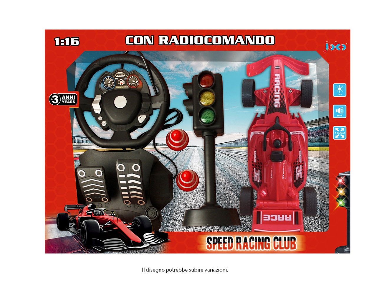 MACCHINA RADIOCOMANDO F1 1:16 C/ACCESSORI TOY1226-