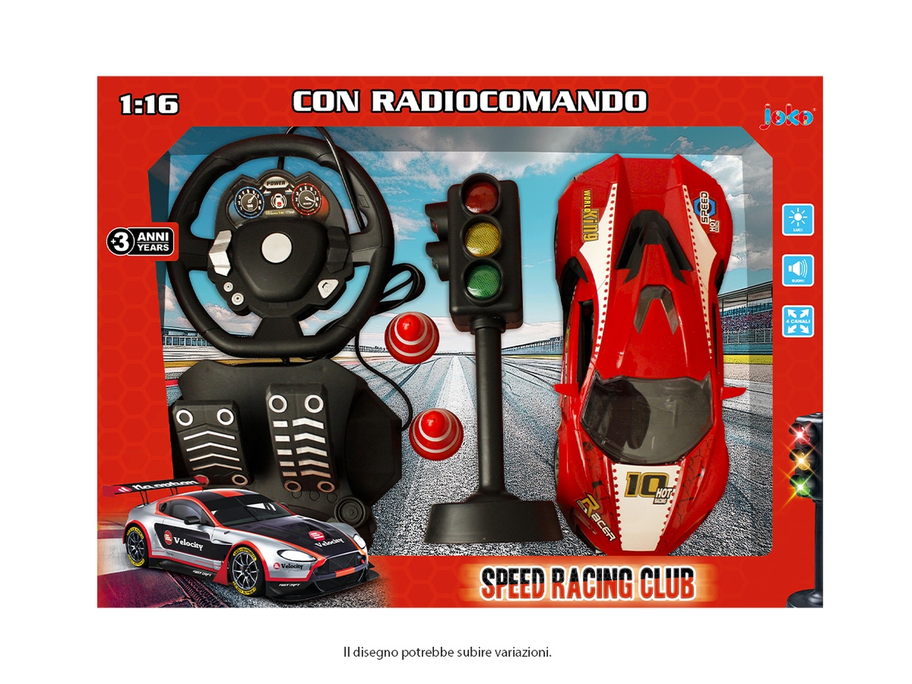 MACCHINA RADIOCOMANDO 1:16 C/ACCESSORI TOY1226