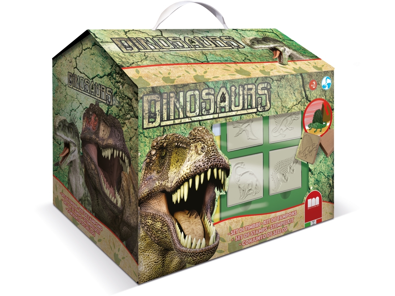DINOSAURS CASETTA CON TIMBRINI E COLORI 9220