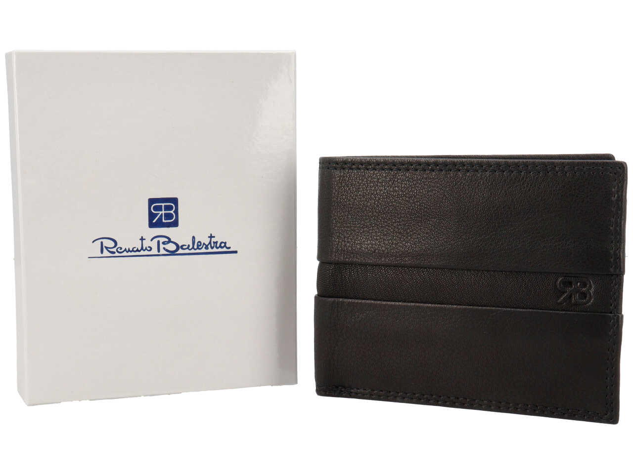 PORTAFOGLI UOMO PELLE NERO 1916/LOGO4 NE