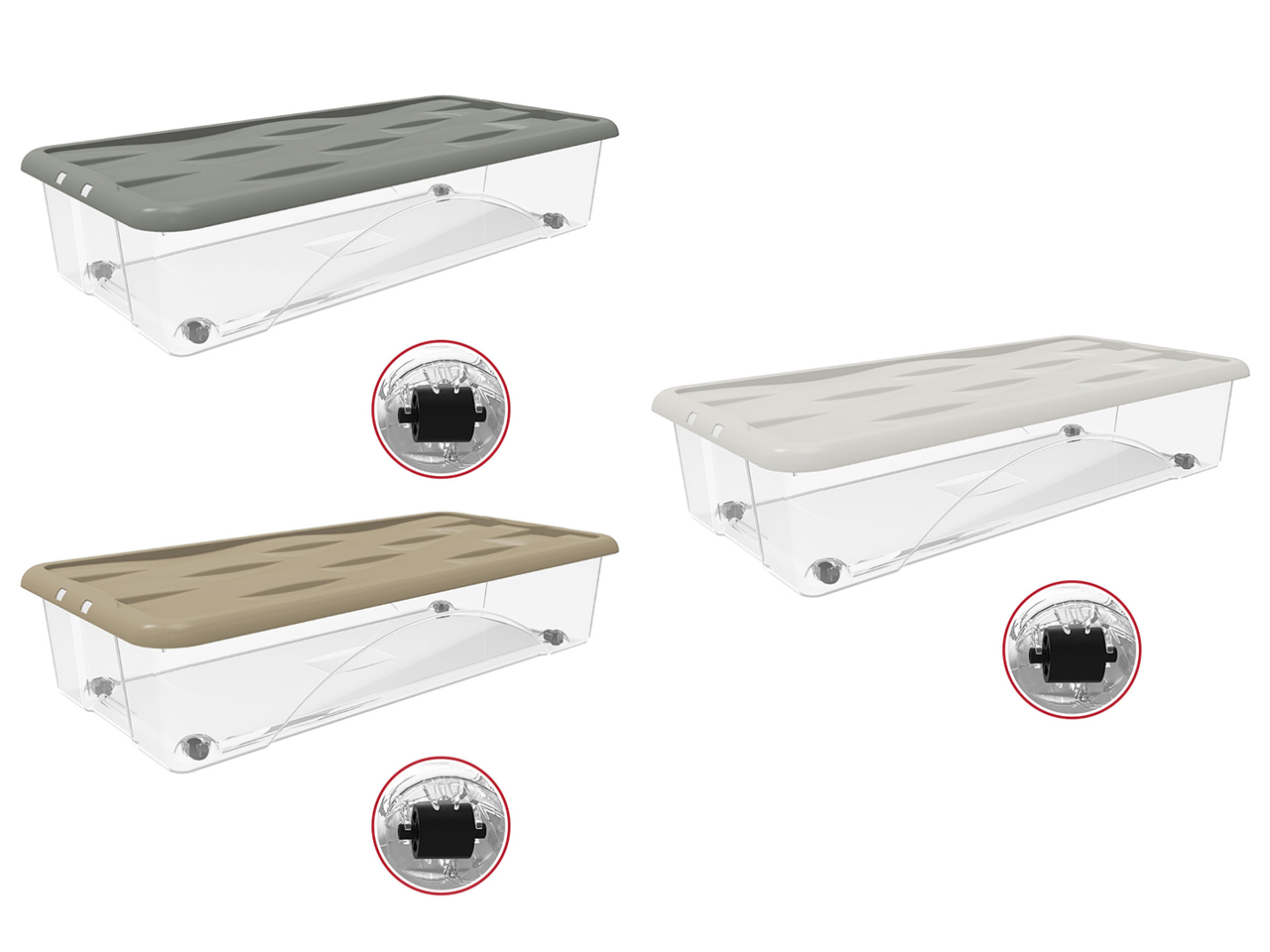 BOX SOTTOLETTO 40L C/RUOTE +COP.ASS. 9019237ASS.