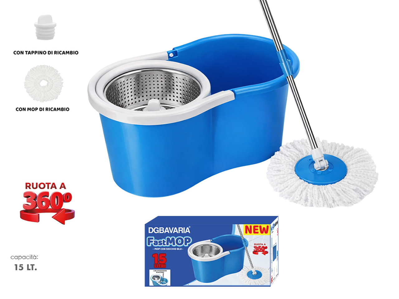 MOP CON SECCHIO BLU 263157