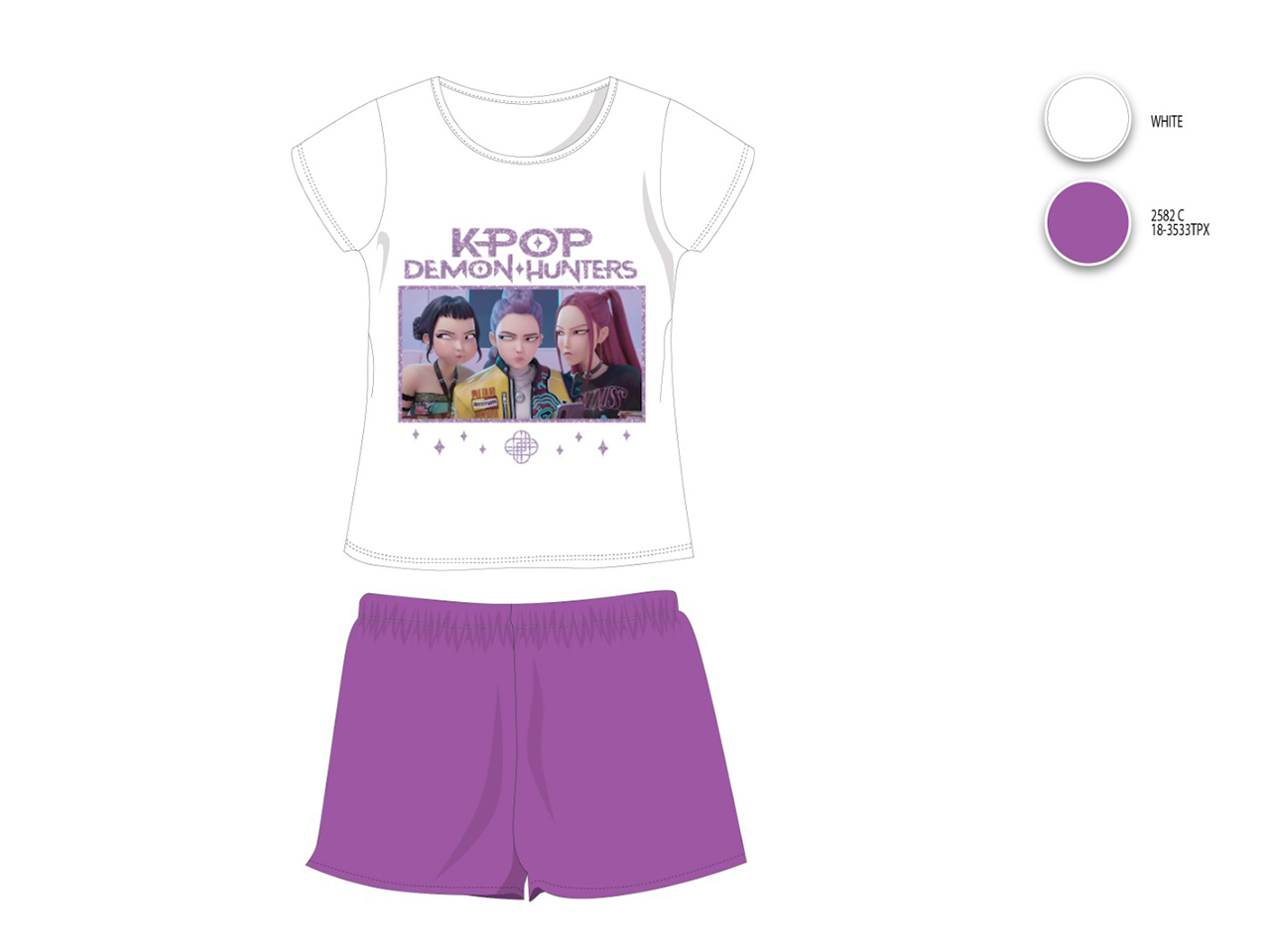 K-POP MAGLIETTA E PANTALONCINO TG.4-10AANI KDH2380