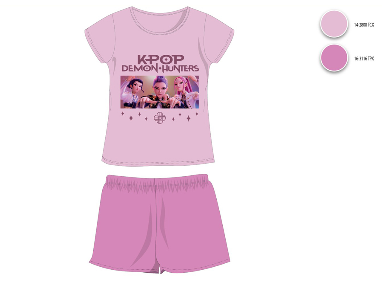 K-POP MAGLIETTA E PANTALONCINO TG.4-10AANI KDH2381