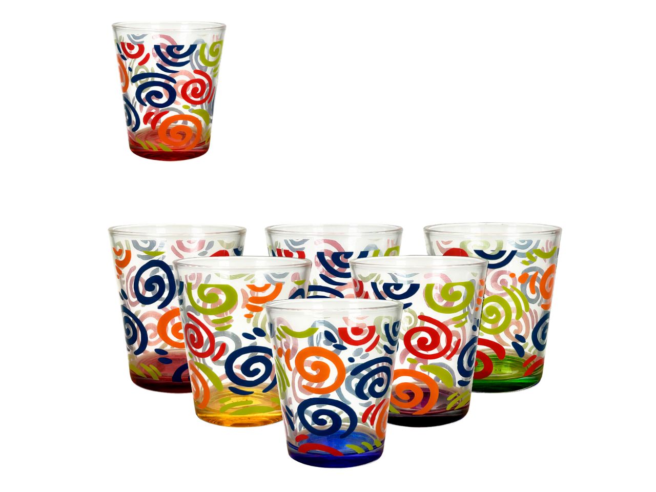 BRIO BICCHIERI 6PZ DECORATI 33CL 1552