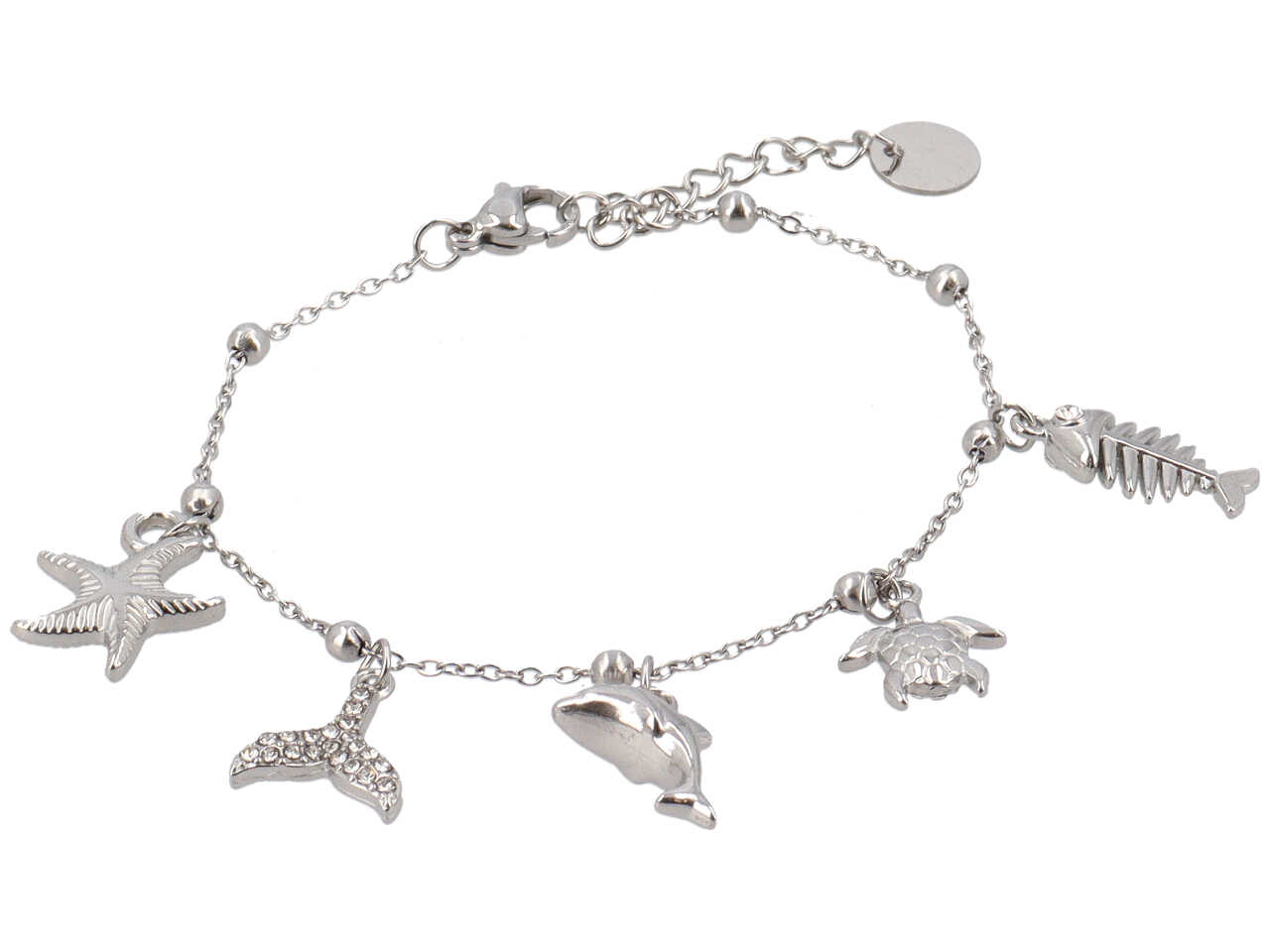 BRACCIALE CHARME MARE DELFINO TARTARUGA