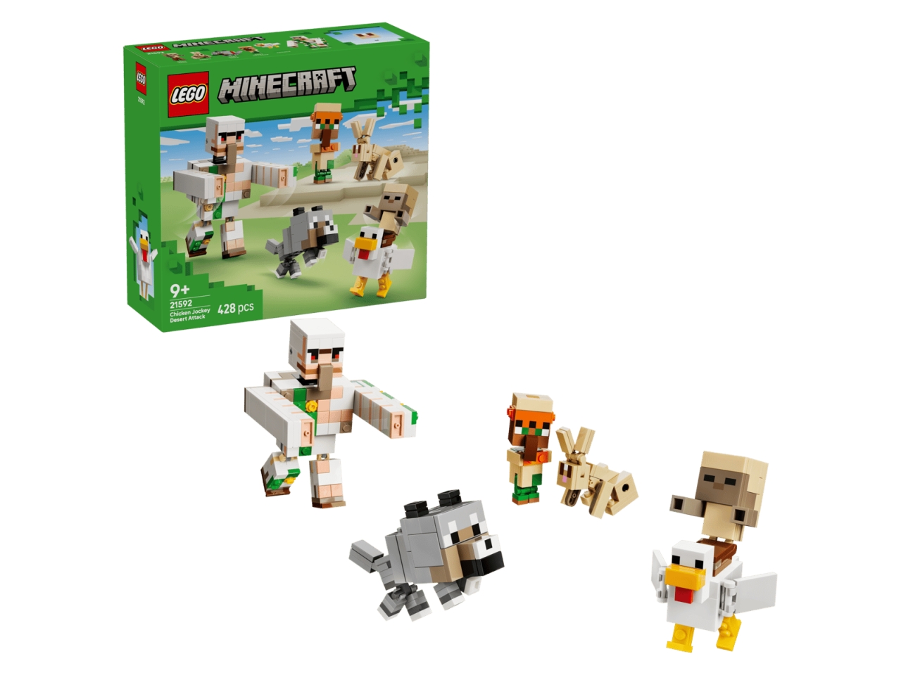 LEGO MINECRAFT ATTACCO DESERTO FANTINO POLLI 21592