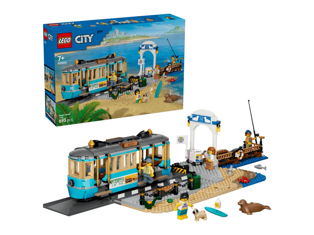 LEGO CITY TRAINS TRAM CLASSICO  SPIAGGIA 60506