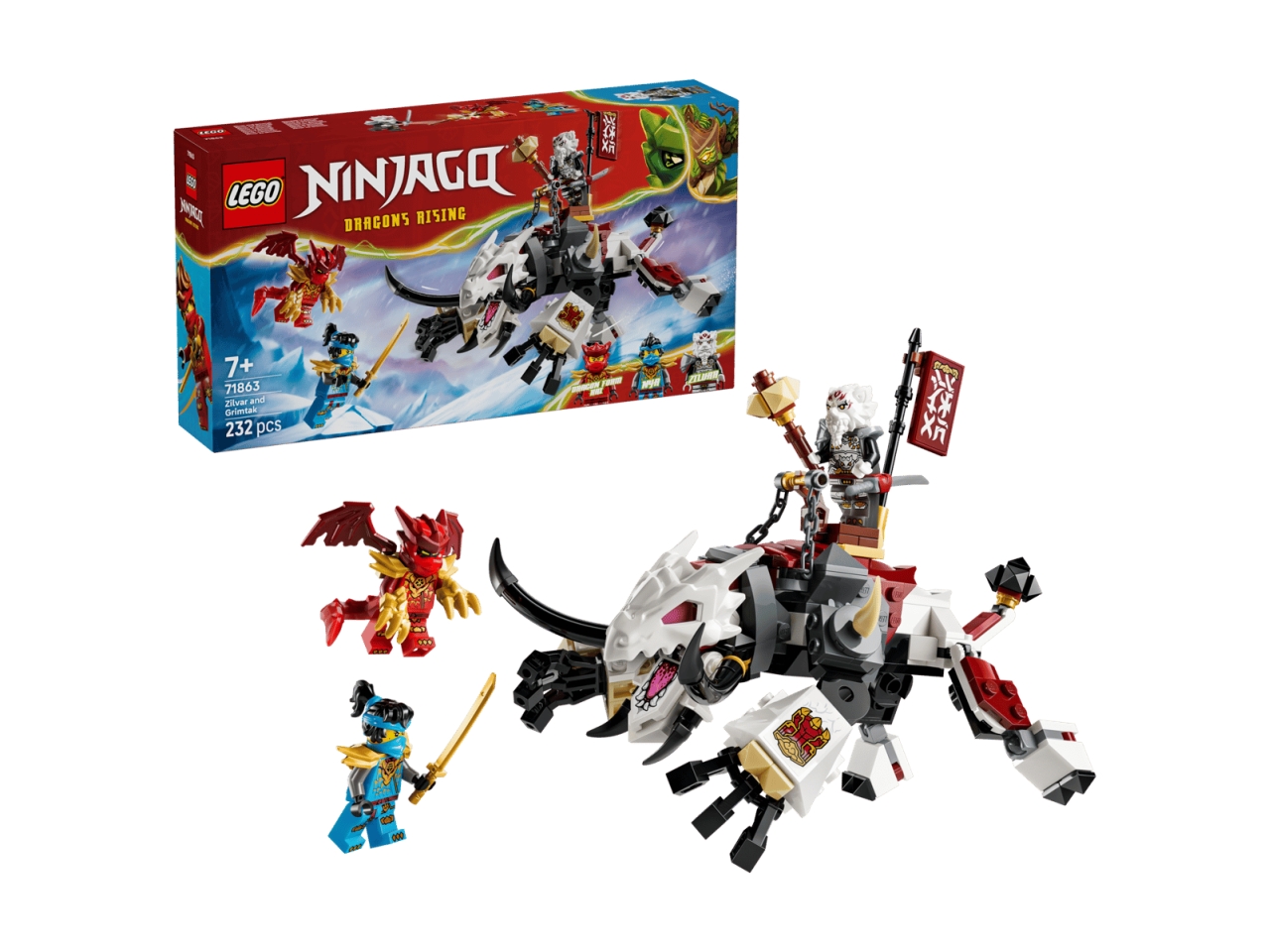 LEGO NINJAGO ZILVAR E GRIMTAK BESTIA DRAGO 71863
