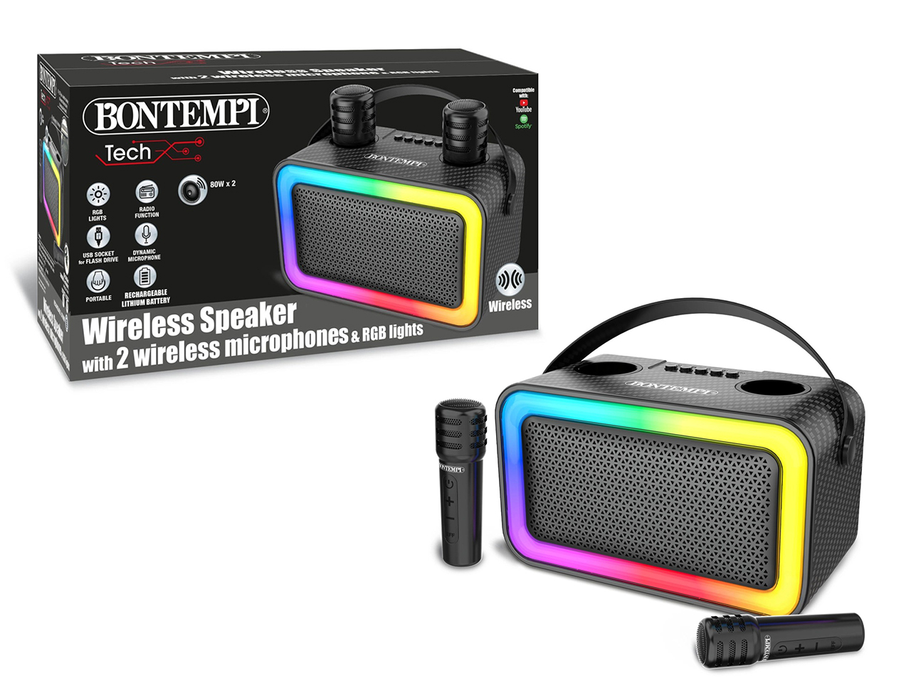CASSA WIRELESS CON 2 MICROFONI WIRELESS 49 1045 CASSA WIRELESS CON 2 MICROFONI WIRELESS 49 1045