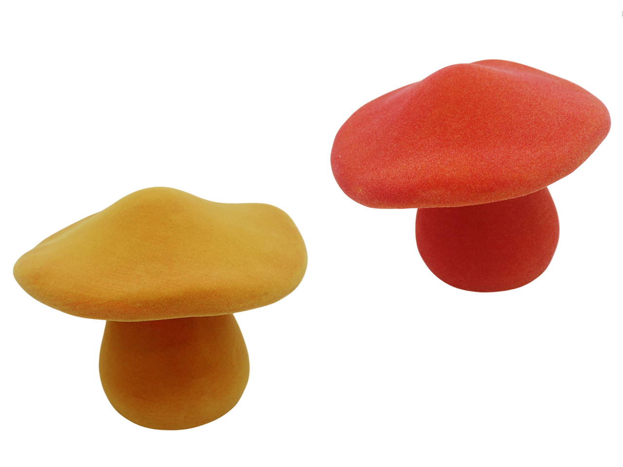 FUNGO TERRACOTTA FLOCCATO 17X16X13CM COL.ASS.
