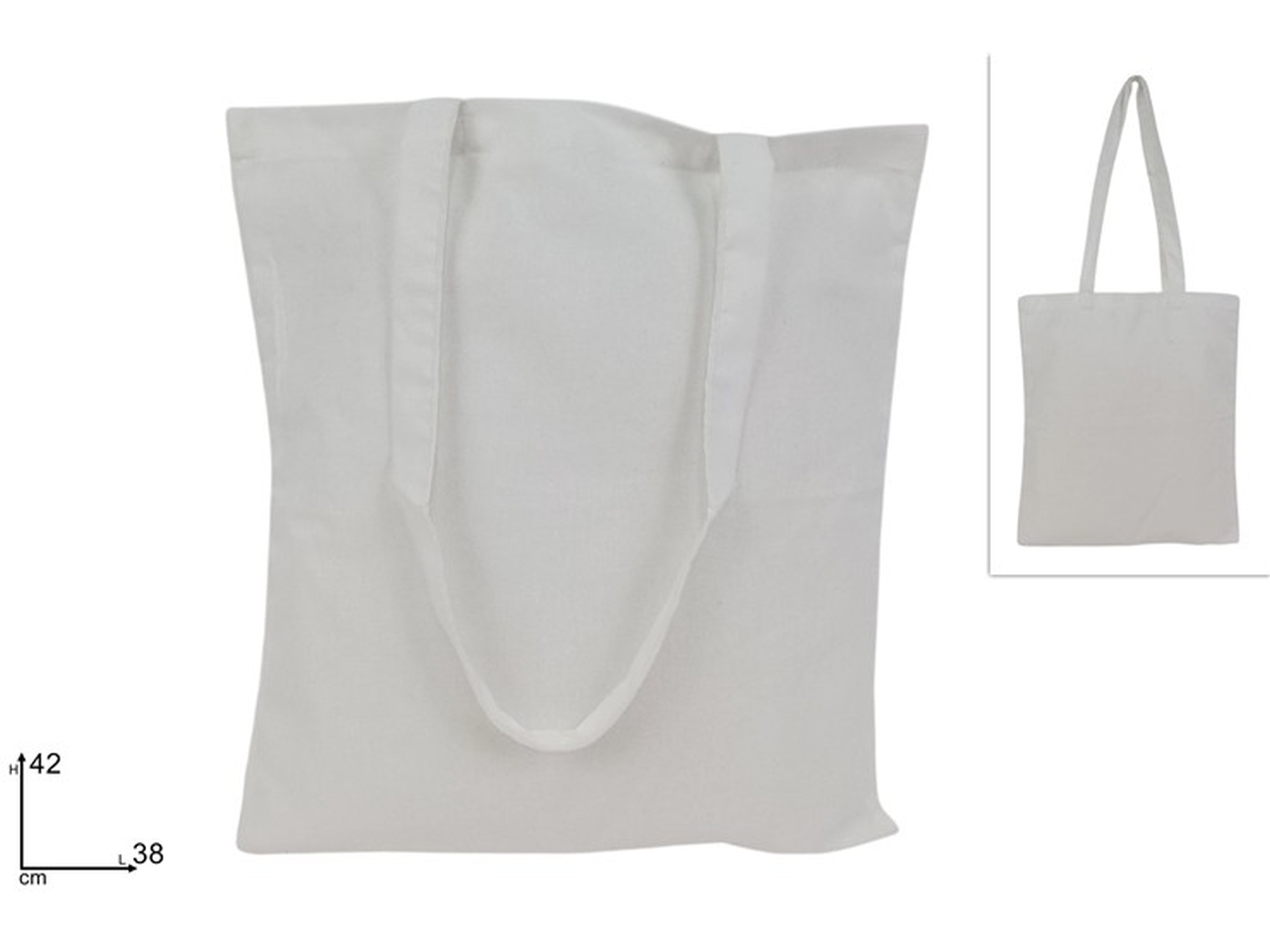 BORSA IN POLYCOTTON 38X42CM BIANCA DSU25002401