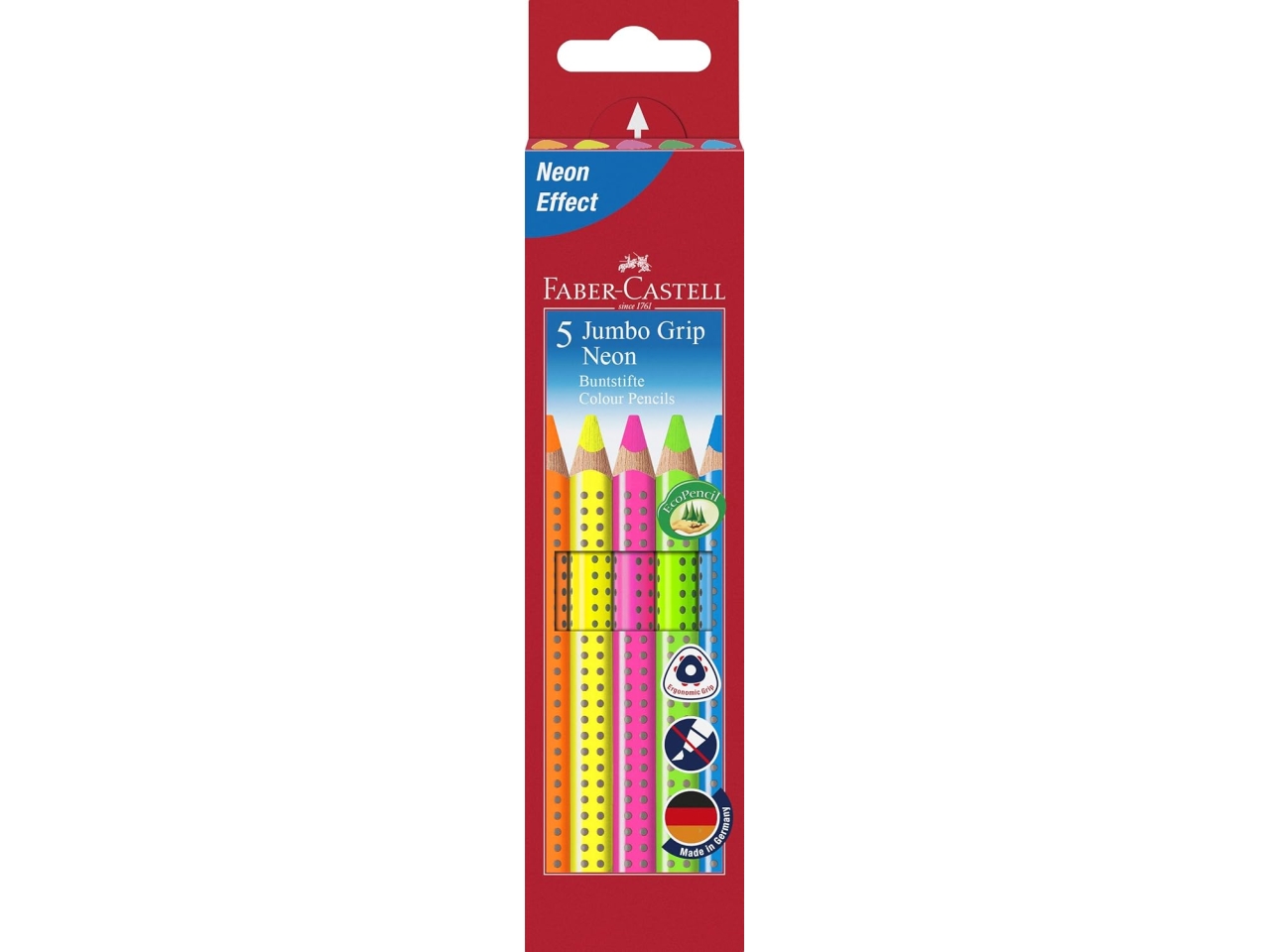 MATITA COLORATA GRIP NEON SET DA 5 MATITE 110994