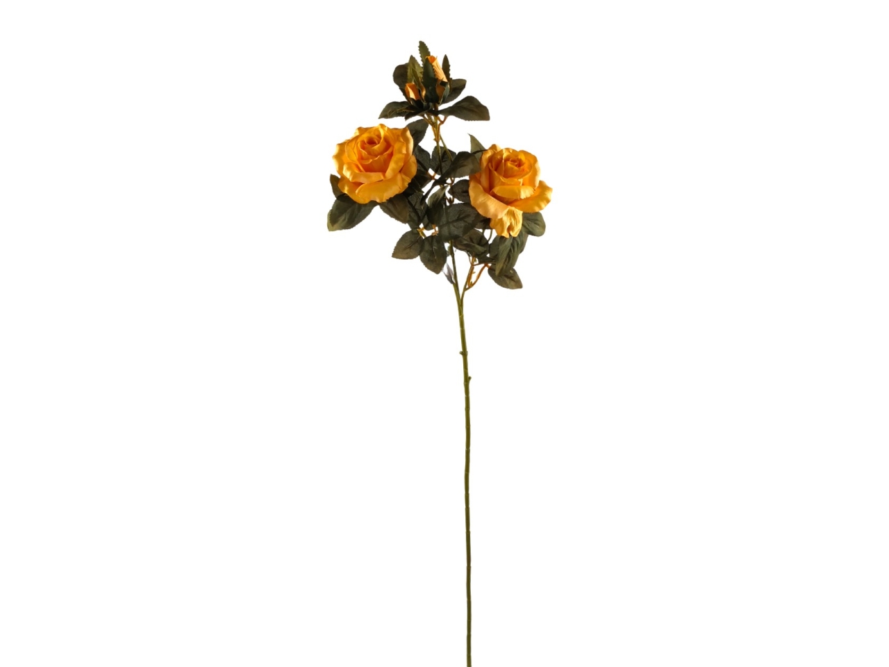 ROSA 67CM C/2 FIORI E 2 BOCCIOLI GIALLO DA000824 4