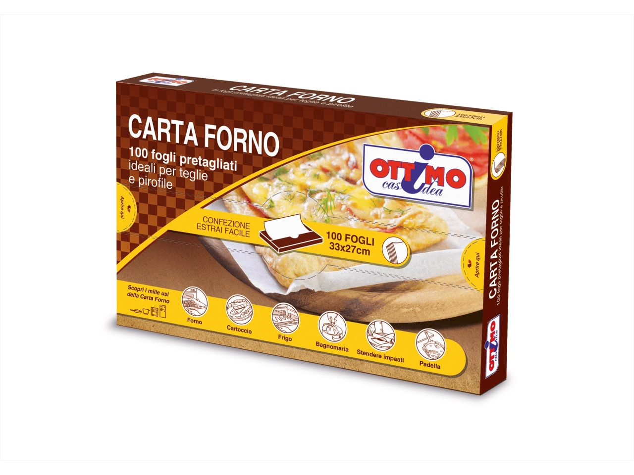 OTTIMO CARTA FORNO 100 FOGLI 33X27CM  5007/100