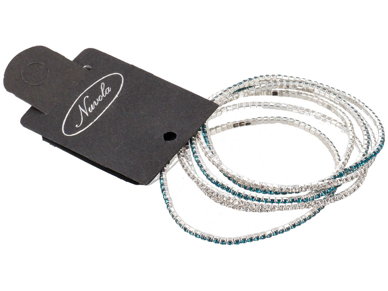 SET BRACCIALI ELASTICI CRYSTAL E VERDE PET. FYB6CP