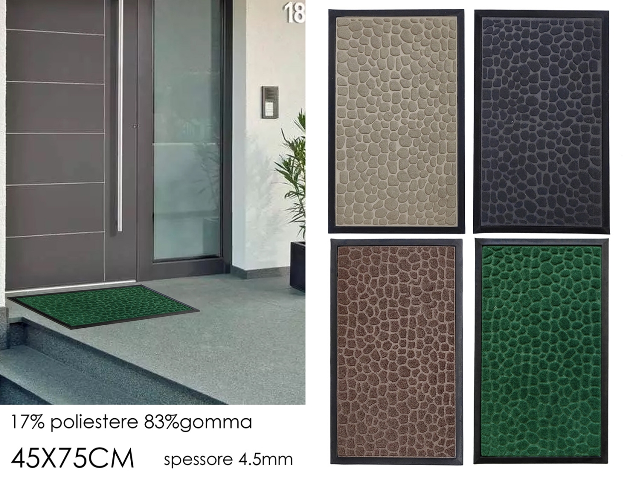 TAPPETO EFFETTO SASSOLINI 45X75 4ASS. 850101 TAPPETO EFFETTO SASSOLINI 45X75 4ASS. 850101